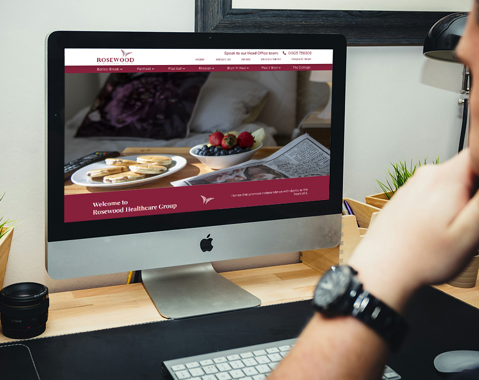 Rosewood website design – portfolio artboard 5