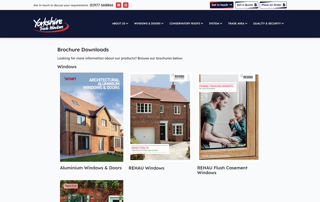 Yorkshire Trade portfolio – artboard 3 catalog view