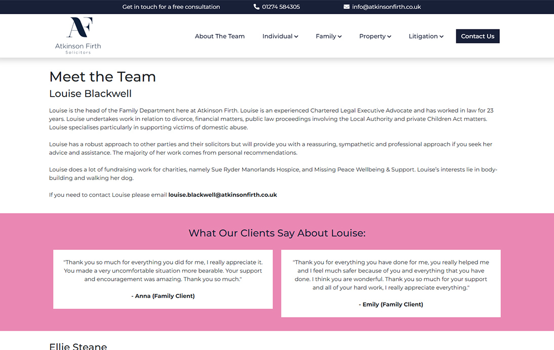 AF portfolio – artboard 3 homepage design