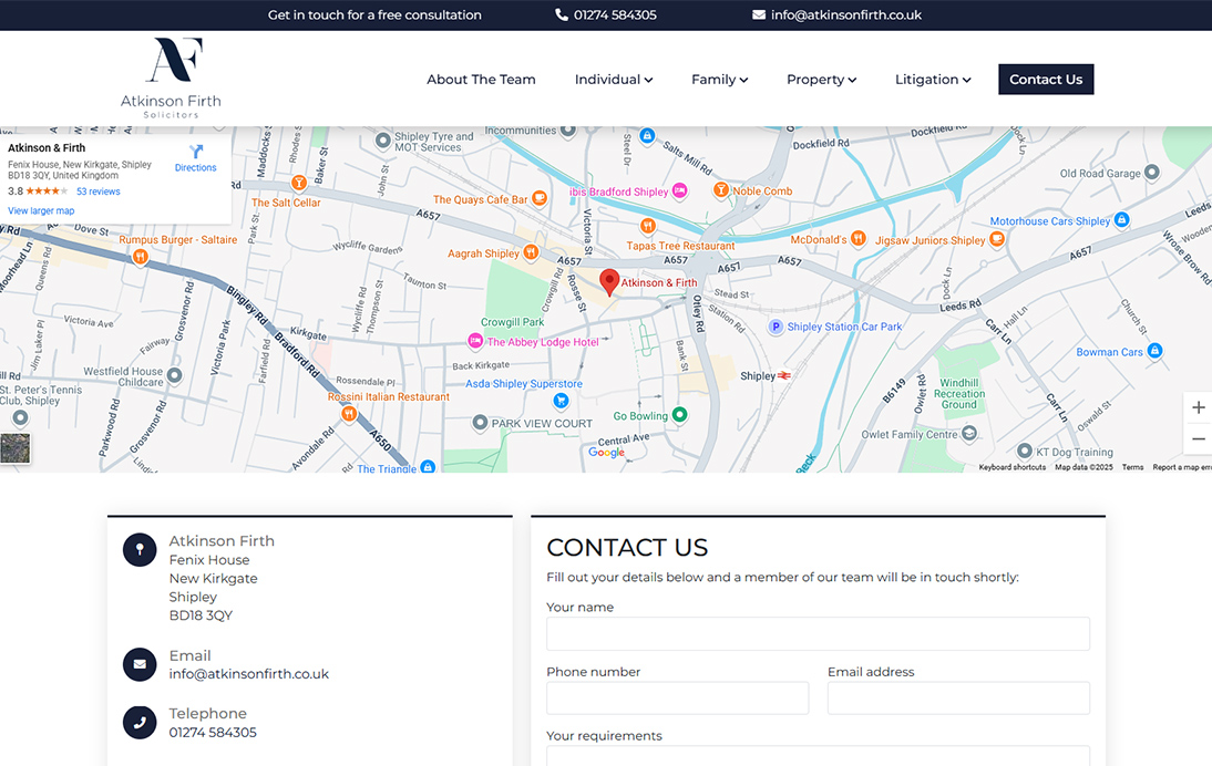 AF portfolio – artboard 4 landing section