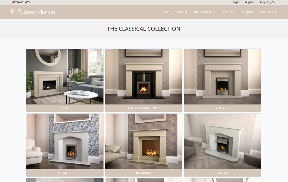 Pudsey Marble portfolio – services layout
