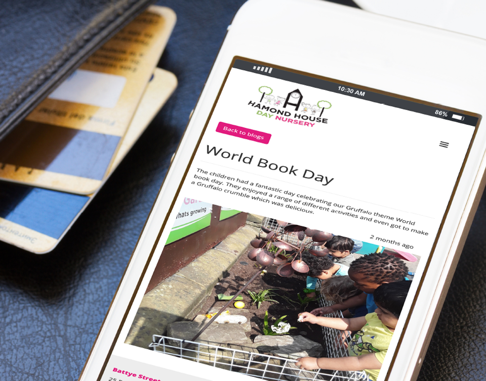 Hamond House Day Nursery – mobile page preview