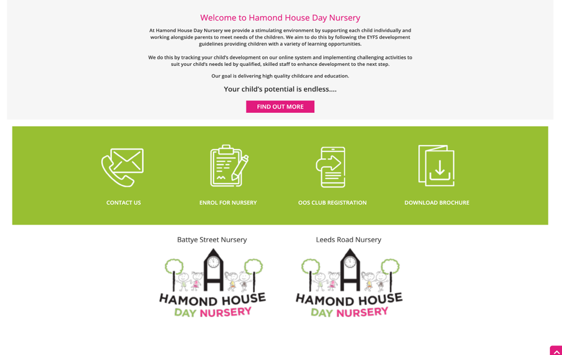 Hamond House Day Nursery – desktop gallery page