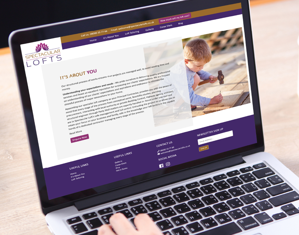 Spectacular project – mobile homepage